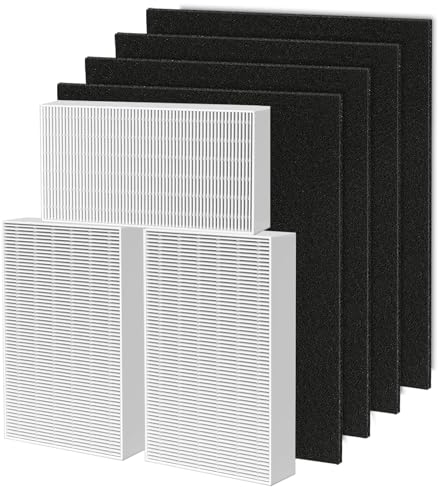 Smilyan Hpa300 HEPA Replacement Filter R for Honeywell HPA300 HPA200 HPA100 HPA090 Series Air Purifier, Compared to HRF-R3 HRF-R2 HRF-R1 (3 Hepa + 4 Carbon)