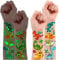 Leesgel Tatuaggi Dinosauri Bambini, 10 Fogli Luminosi Tatuaggi per Bambini Tatuaggi Temporanei, Gadget Compleanno Bambini Regalini Fine Festa Dinosauro Giocattolo
