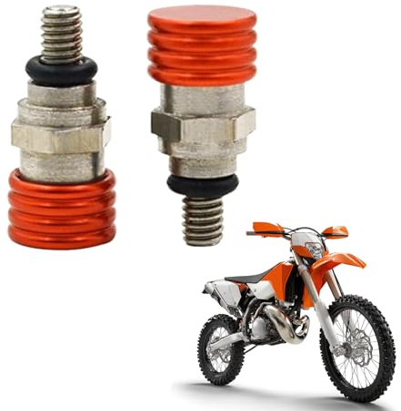 USTPO Moto M4 0,7 mm Forcella Air Bleeder Sollievo Della Pressione Alluminio CNC Adatto per SX SXF EXC SMR 125 150 250 350 450 Tutti I Modelli di Bici - Arancione