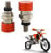 USTPO Purgeur d'air M4 0,7 mm en aluminium CNC pour moto SX SXF EXC SMR 125 150 250 350 450 tous modèles – Orange