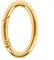 1 Ring Karabiner Innen-Ø Größenwahl Farbwahl Metall Ringkarabiner Schlüssel, Farbe:gold, Größe:Oval | 48 mm x 30 mm x 5 mm