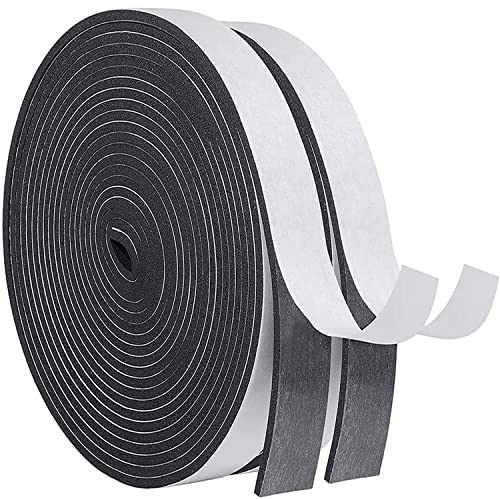 Dichtungsband Selbstklebend für Türen Fenster, 20mm(B) x 3mm(D)/10m Gummidichtung Türdichtung Schaumstoffband Schalldämmung Wasserdicht für Kollision Siegel Schalldicht