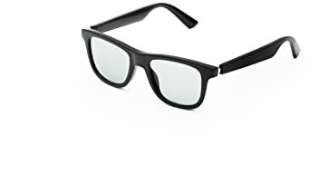 Wicue VR-3001 Occhiali da sole E-lectromusic, lenti elettroniche fotocromatiche istantanee e polarizzate, Bluetooth, gestione chiamate e musica tramite touch, Nero