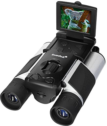 Levenhuk Atom Digital DB10 LCD Binocolo Potente, Compatto e Leggero, con Display LCD Integrato e Videocamera