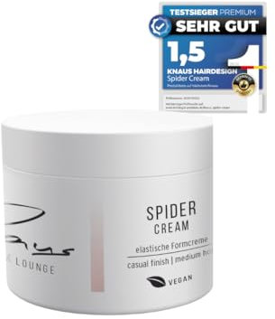 SPIDER Cream – 24h Haarpaste Elastische Formcreme für flexibles Styling | Mittlerer Halt | Leichte Festigung | Für kurze bis mittellange Haare | 50 ml