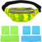 CHRI 80er Jahre Bauchtasche Stirnband Neon, 80er 90er Jahre Outfit Damen Accessoires mit Armbänder und Stirnband Verstellbarer Hüfttasche Wasserdicht für Retro Party Thema Karneval (Grün)