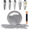 Laza Chrome Nagel Pulver Spiegel Effekt Metallic Staub Holographische Glitter Glasierte Maniküre Dekoration Reflektierendes Pigment für DIY Gel Polish Nail Art, Harz Handwerk, Geschenke für Silber
