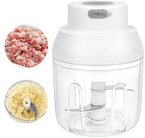 Zwiebelschneider Elektrisch,250ml Zwiebel Zerkleinerer,Multizerkleinerer Gemüseschneider,Küche Elektrisch Zwiebelhacker,Onion Chopper,Universalzerkleinerer für Zwiebeln Gemüse, Obst, Nüsse