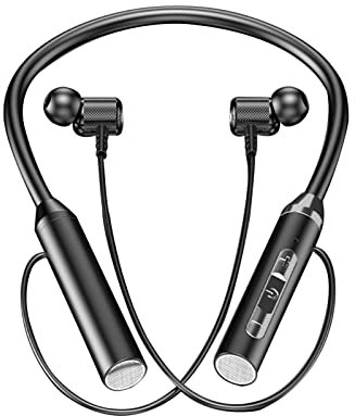 Cuffie magnetiche con Archetto da Collo, Cuffie Wireless Sportive con Archetto Magnetico da Collo, Cuffie Bluetooth con Microfono con cancellazione del Rumore di Riproduzione per chiamate