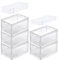 PROREGAL SuperSparSet 5x Transparenter Eurobehälter LightLine mit offenem Griff & Scharnierdeckel | HxBxT 32x40x60cm | 66 Liter | Eurobox Transportbox Transportbehälter Stapelbehälter