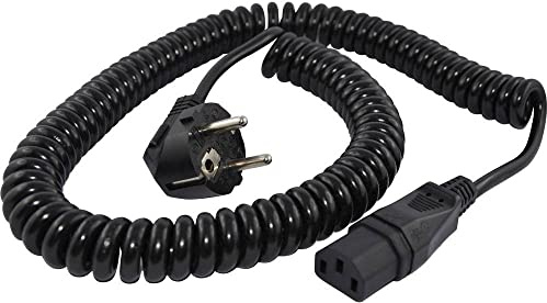 HAWA R6504 Kaltgeräte Anschlusskabel Schwarz 3.8 m Spiralkabel