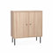 Alice's Home - Buffet de Rangement. Braga. Deux Portes. Une étagère. Buffet Haut. vaisselier. L 83.5 x l 39 x H 92.5cm