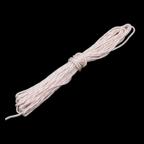 POFET 10 Meters 3.5mm Nylon Recoil Starter Rope Replacement Pull Cord for Craftsman Chainsaw Lawn Mower Trimmer for Home Outdoor Gasoline Engine Work Tools