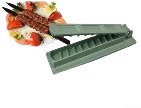 Grillspieße, Spieße Kebab Maker, Multifunktions-Grill-Fleischspießmaschine, Barbecue Stringer Box Maschine Fleischschnur-Werkzeug (grün)