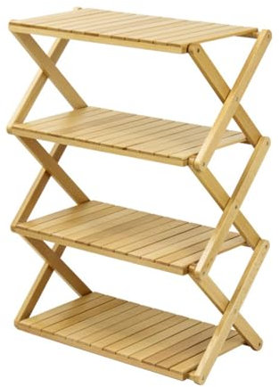 OYWEHECE Campingregal Faltbar, Tragbarer Camping-Klappschrank, Outdoor-Schrank, Faltbarer Schrank, Faltbares Teleskop-Lagerregal für Outdoor-Küche, Camping, Grillen, 4 Etagen