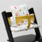 Hiseng Sitzkissen Hochstuhl für Baby Kinder Universal Hochstuhl Sitzkissen Set Hochstuhlkissen, 2-teilige Auflage Sitz-Kissen Set Abwaschbar für Hochstuhl Kinderhochstuhl Druck (Tier)
