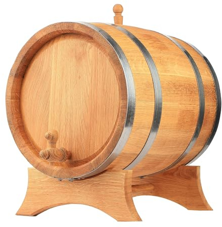 MB Manufaktura Barel Barril de Madera Barril de Roble Natural Barril de Whisky Barril de Vino Barril de Roble Barril de Licor pequeño Barril de Roble Barril de Roble grande 10 litros