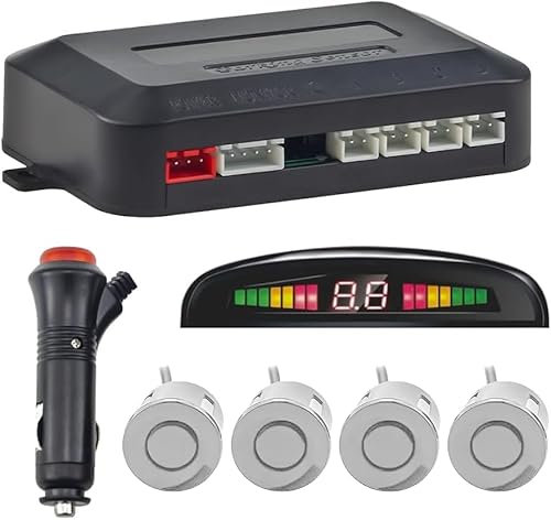 Supporto per Parcheggio Senza Fili, Supporto per la Retromarcia con 4 Sensori di Parcheggio PDC Posteriori, Kit di Rilevamento Della Distanza con Display LED Senza Fili per Auto, SUV, Furgoni, Camper