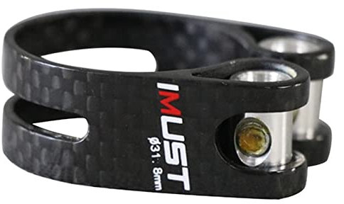 WANGBINGXING Morsetto Sella Bici Morsetto reggisella Ultraleggero in Fibra di Carbonio for Mountain Bike da Strada o MTB Morsetto 31,8 mm 34,9 mm Collarino Reggisella(34.9mm Carbon)