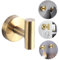 Boxonly Heavy Duty No-Drill Stainless Steel Suction Cup Coat Hook – Bathroom and Kitchen Towel Hooks, Gold – Strong Suction Hold, Removable, Up to 5kg Capacity, Modern Minimalist Design