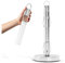 Stainless Steel Paper Towel Holder with Spray Pump – One-Handed Tear, Smart Traction System, 5 oz Sprayer Bottle, Heavy Duty Suction Cups, Weighted Base, Kitchen Towel Dispenser for Countertop Use