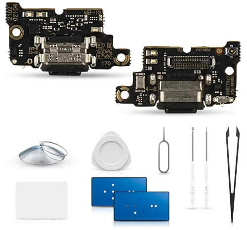 ExtKry Puerto de Carga para Xiaomi Poco F3/Xiaomi Mi 11i Kit Reparación | Conector de carga flex de carga placa de carga charger port con micrófono y kit reparación.