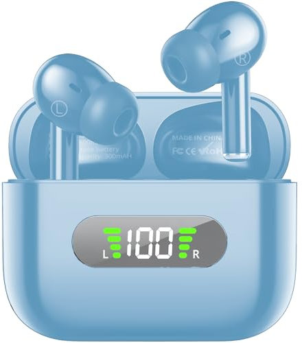 AsiceSound Bluetooth Kopfhörer Kabellos 5.3 mit Hi-FI Stereoton und HD Mic, IP7 Wasserdicht In Ear Ohrhörer, Touch Control