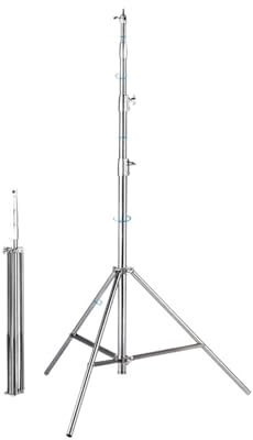 2.1/2.8/4M Multifunctional Stand Stainless Steel Foldable Tripod For Studio Softbox Light Mic Photography Equipment(MAX 4M)