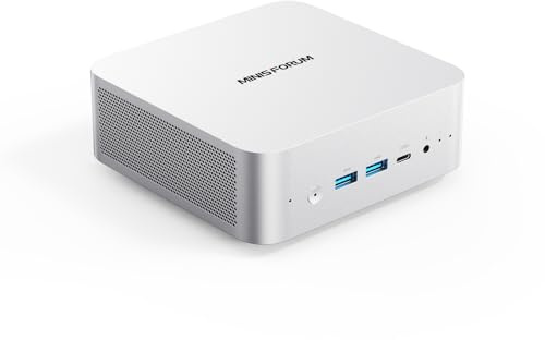 MINIS FORUM AI Mini PC M1 Pro-125H mit Intel Core Ultra 5 Prozessor 125H (14C/18T, bis zu 4,5 GHz), Mini Computer 32 GB DDR5 PCIe4.0 SSD 512GB, Quad Display mit HDMI 2.1/USB4/DP, 5X USB Ports, WiFi 7