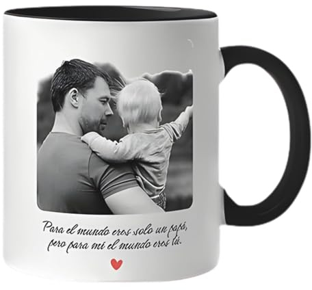 latostadora Taza Personalizada Con Foto o Texto - Tazas Personalizadas Dia del Padre Madre - Tazas de Colores para Personalizar - Regalos Personalizados Taza Personalizable - Personalised Mug