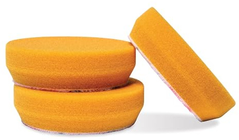 Griot's Garage Orange Foam Correcting Pads for Car Polishing and Detailing, Removes Light to Moderate Paint Defects, Durable, Machine-Washable, 11241, 3, Set of 3