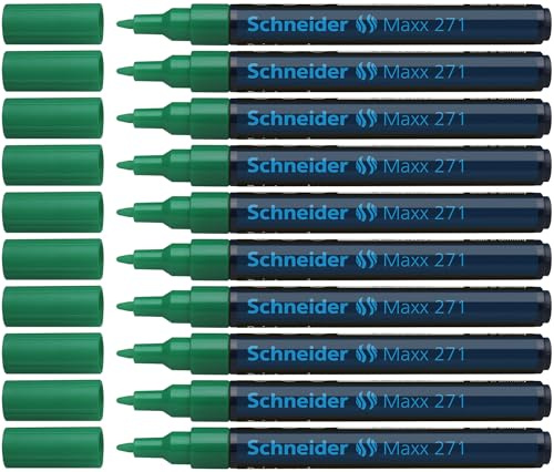 Schneider Maxx 271 Paint-Marker (Rundspitze, 1 - 2 mm) 10er Packung grün
