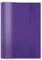 HERMA 7486 Heftumschlag A5 Transparent Violett Lila, Hefthülle aus strapazierfähiger & abwischbarer Polypropylen-Folie, durchsichtige Heftschoner für Schulhefte, farbig