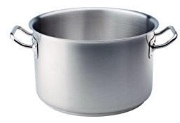 Pentole Agnelli COIX3104E40, Casseruola Alta in Acciaio con 2 Maniglie in Acciaio, Acciaio Inox 18/10, Diametro 40 cm