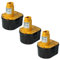 Lot 3 Batteries Ni-MI vhbw 2000mAh 12V pour Outils DW953, DW953K, DW953K-2, DW953KF-2, DW953KS-2, DW953KV-2 comme Dewalt DC9071, DE9037, DE9071,DE9074
