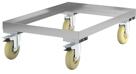 FRANKEL kaiserkraft | Plateau roulant en inox | force 250 kg | L x l 610 x 410 mm