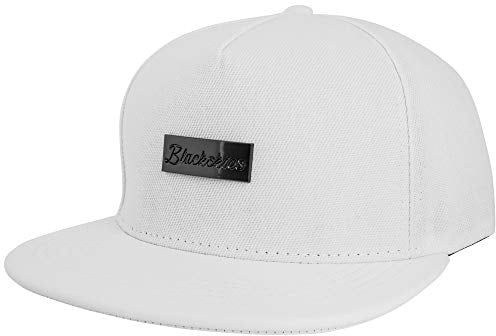 Blackskies® Vanguard Snapback Cap | Herren Damen Baseball Mütze | Kappe Basecap Kunstlederschirm Weiß