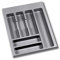 Emuca - Adjustable cutlery tray for drawer, cutlery drawer organizer 45cm cabinet width
