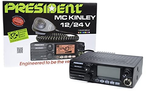 Radioaficionado Presidente MC Kinley ASC Am FM LSB, USB, SSB 40CH ANL NB Hi-Cut 12 / 24V