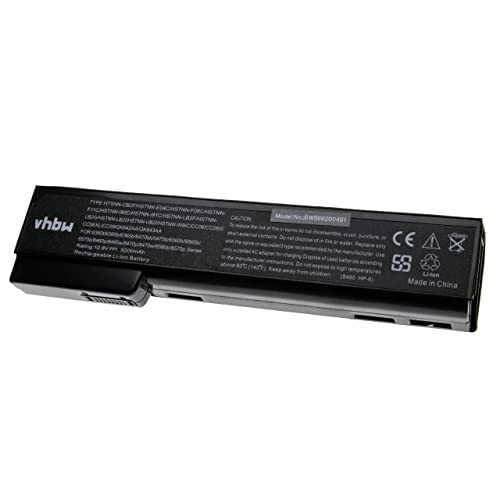vhbw Akku kompatibel mit HP ProBook 6360b, 6460b, 6465b, 6470b, 6475b, 6560b, 6565b, 6570b Notebook (5200mAh, 10,8V, Li-Ion)