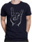 PAPAYANA Herren T-Shirt - Heavy Metal Hand Motiv - Funshirt Regular Fit - Rock Musik Punk - Navy - 3XL