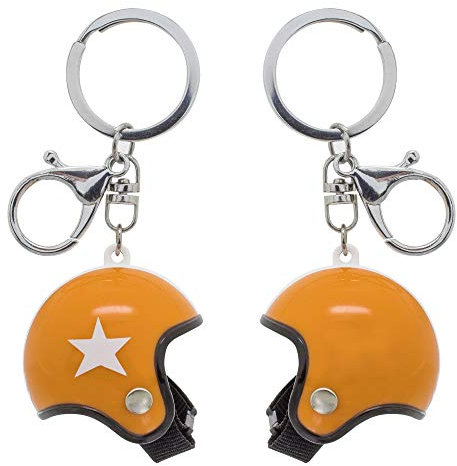 Lot de 5 porte-clés assortis casque moto mousqueton inclus pour cadeau Joli cadeau pour les anniversaires, les amis des motos ou les concentrations de motos