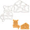 BAKERLOGY Set of 2 Cookie Cutters (Designs: Cheese and Cute Mouse) - Detailed Biscuit Cutter Design for Baking and Crafts, Ideal on Fondant, Dough, Clay