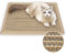 FUKUMARU Alfombrilla rascadora para Gatos, 60 x 40 cm, sisal Natural para Gatos, Tabla rascadora Horizontal para Suelos de Gatos, Protege Muebles y sofás