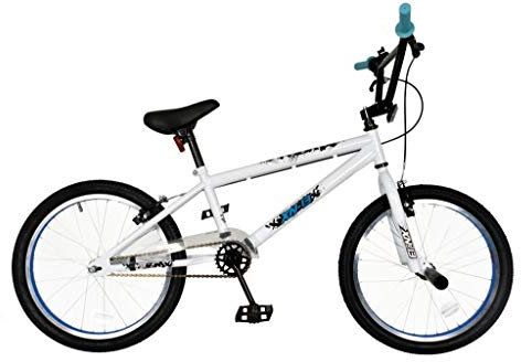 XN-13 20 Kids Freestyle BMX Bike Single Speed, 25-9t, 2x Stunt Pegs - White