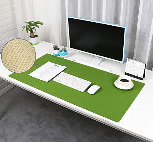 Öko Schreibtischunterlage Filz Große Maus Filzpad mit Antirutschbeschichtet, Antistatisch Arbeitsplatz Tischunterlage, Kratzfest Filzunterlage, für Gaming Laptop Tastatur, Grün, 50x100cm