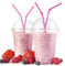 Strong Smoothie Cups With Dome Lids - 100 Pack 10oz (296ml) Milkshake Disposable Plastic Cups for Iced Tea, Coffee, Cold Drinks - Reusable Clear