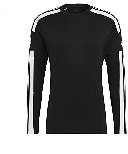 adidas Men's Squadra 21 Long Sleeve Jersey, Black/White, XL