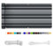 Balkon Sichtschutz, Balkonabdeckung 220 g/m² Innen Balkonverkleidung UV-Schutz (210Größen&21Farben) mit Ösen Kabelbinder und Kordel für Balkongeländer Terrasse,90X800CM Schwarz-weiß gestreift