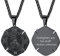 U7 Heiliger Florian Anhänger mit 55+5cm Weizenkette Schwarz Edelstahl St. Florian Medaille Halskette Schutzpatron der Feuerwehrleute Amulett Modeschmuck für Vater Sohn